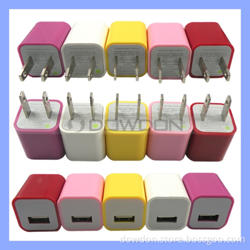Colorful USB Wall Charger Power Adapter for iPhone 6/5/5s/5c